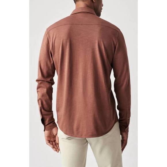 NEW FAHERTY knit seasons shirt in oxblood - Picture 3 of 3